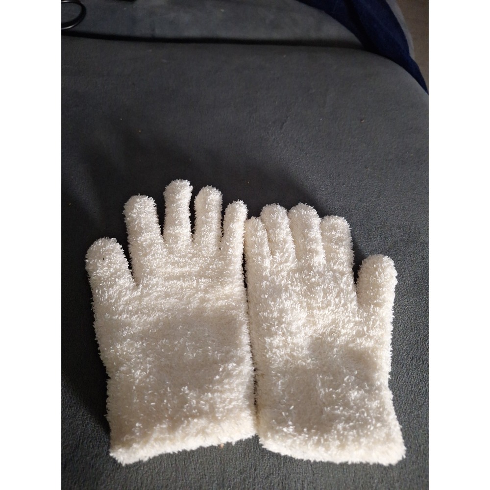 A.N.A. Womens Winter White Stretchy Plushy Knit Gloves - One Size